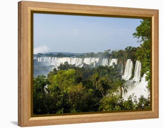 View of the Iguazu Falls, UNESCO World Heritage Site, Puerto Iguazu, Misiones, Argentina, South Ame-Karol Kozlowski-Framed Premier Image Canvas