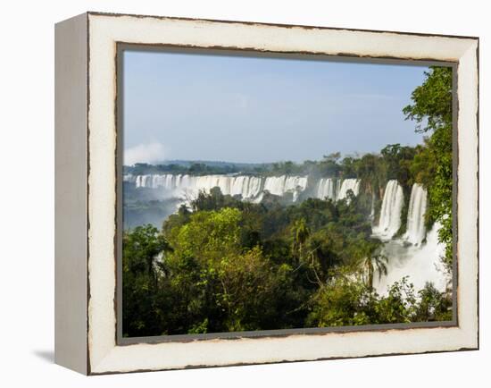 View of the Iguazu Falls, UNESCO World Heritage Site, Puerto Iguazu, Misiones, Argentina, South Ame-Karol Kozlowski-Framed Premier Image Canvas