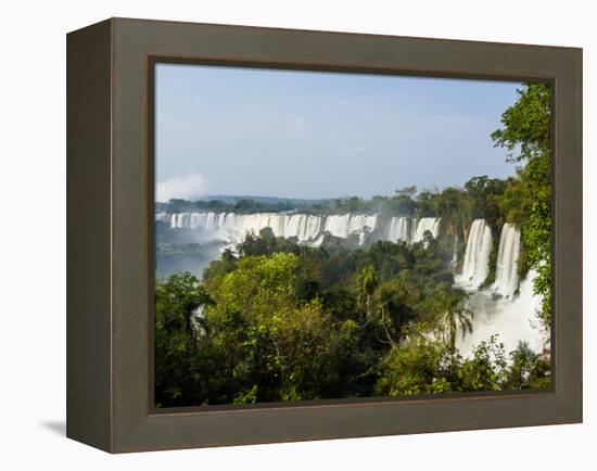 View of the Iguazu Falls, UNESCO World Heritage Site, Puerto Iguazu, Misiones, Argentina, South Ame-Karol Kozlowski-Framed Premier Image Canvas