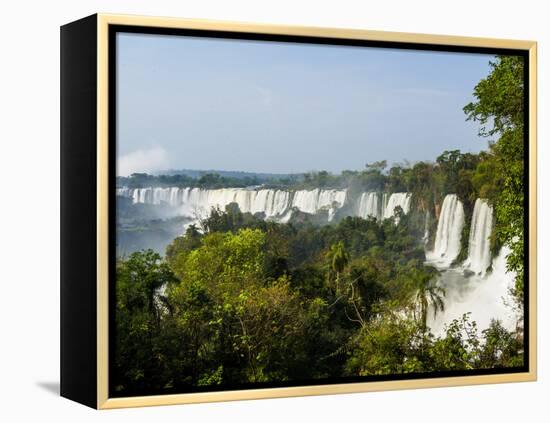 View of the Iguazu Falls, UNESCO World Heritage Site, Puerto Iguazu, Misiones, Argentina, South Ame-Karol Kozlowski-Framed Premier Image Canvas