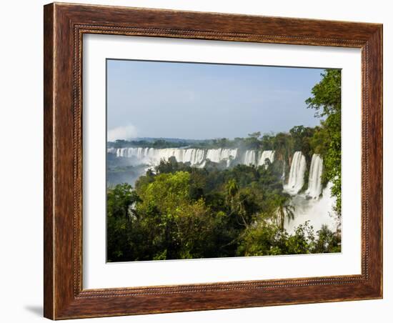 View of the Iguazu Falls, UNESCO World Heritage Site, Puerto Iguazu, Misiones, Argentina, South Ame-Karol Kozlowski-Framed Photographic Print