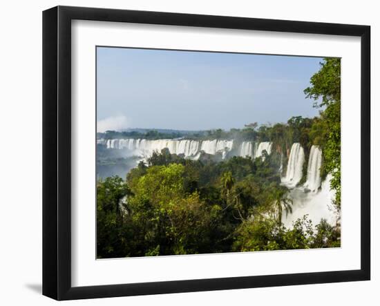 View of the Iguazu Falls, UNESCO World Heritage Site, Puerto Iguazu, Misiones, Argentina, South Ame-Karol Kozlowski-Framed Photographic Print