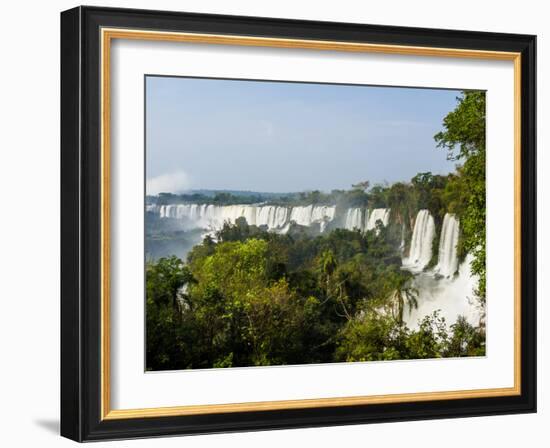 View of the Iguazu Falls, UNESCO World Heritage Site, Puerto Iguazu, Misiones, Argentina, South Ame-Karol Kozlowski-Framed Photographic Print