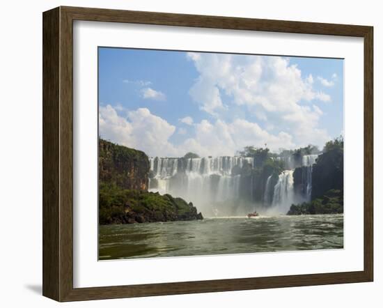 View of the Iguazu Falls, UNESCO World Heritage Site, Puerto Iguazu, Misiones, Argentina, South Ame-Karol Kozlowski-Framed Photographic Print