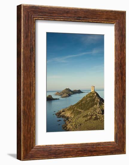 View of the Iles Sanguinaires at Dawn, Ajaccio, Corsica, France-Walter Bibikow-Framed Photographic Print