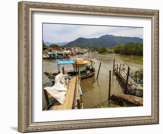 View of the Ilha dos Pescadores, Ubatuba, State of Sao Paulo, Brazil, South America-Karol Kozlowski-Framed Photographic Print