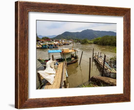 View of the Ilha dos Pescadores, Ubatuba, State of Sao Paulo, Brazil, South America-Karol Kozlowski-Framed Photographic Print