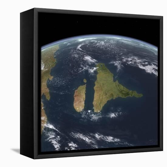 View of the Indian Subcontinent During the Late Cretaceous Period-null-Framed Stretched Canvas