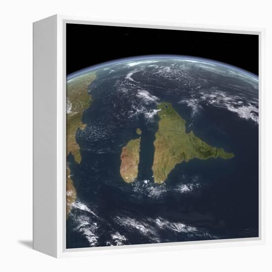 View of the Indian Subcontinent During the Late Cretaceous Period-null-Framed Stretched Canvas