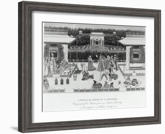 View of the Inside of a Zananah, Engraved by William Skelton (1763-1848)-William Hodges-Framed Giclee Print