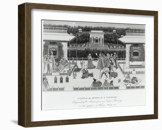 View of the Inside of a Zananah, Engraved by William Skelton (1763-1848)-William Hodges-Framed Giclee Print