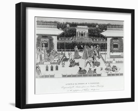 View of the Inside of a Zananah, Engraved by William Skelton (1763-1848)-William Hodges-Framed Giclee Print