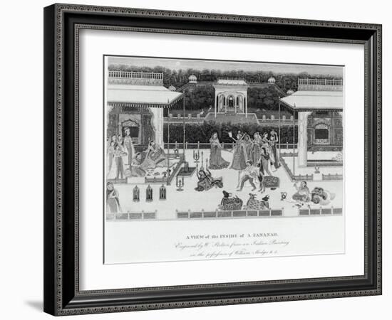 View of the Inside of a Zananah, Engraved by William Skelton (1763-1848)-William Hodges-Framed Giclee Print