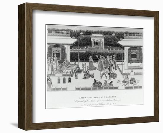 View of the Inside of a Zananah, Engraved by William Skelton (1763-1848)-William Hodges-Framed Giclee Print