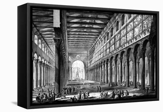View of the Interior of Basilica of San Paolo Fuori Le Mura, from the 'Views of Rome' Series,…-Giovanni Battista Piranesi-Framed Premier Image Canvas