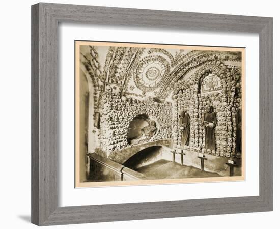 View of the Interior of the Crypt, Santa Maria Della Concezione Dei Cappuccini-null-Framed Giclee Print