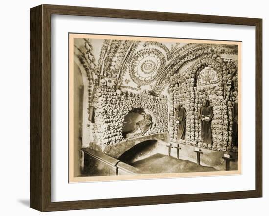 View of the Interior of the Crypt, Santa Maria Della Concezione Dei Cappuccini-null-Framed Giclee Print