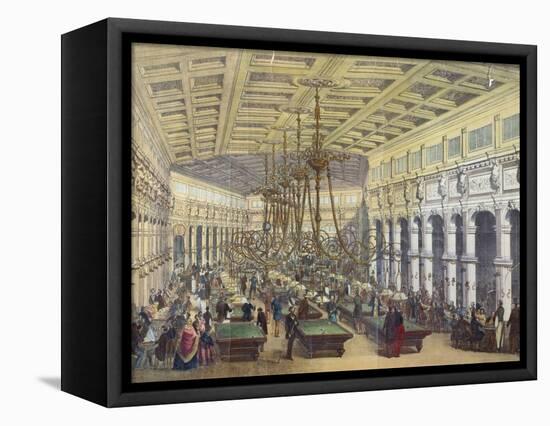 View of the Interior of the 'Grand Cafe Parisien', Paris, Engraved by Thibault, 1855-null-Framed Premier Image Canvas