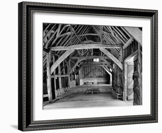 View of the Interior of the Mayflower Barn from a Story Concerning William Penn-Hans Wild-Framed Photographic Print