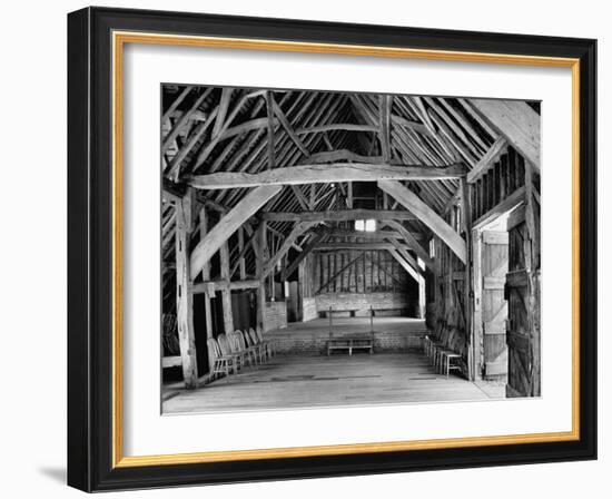 View of the Interior of the Mayflower Barn from a Story Concerning William Penn-Hans Wild-Framed Photographic Print