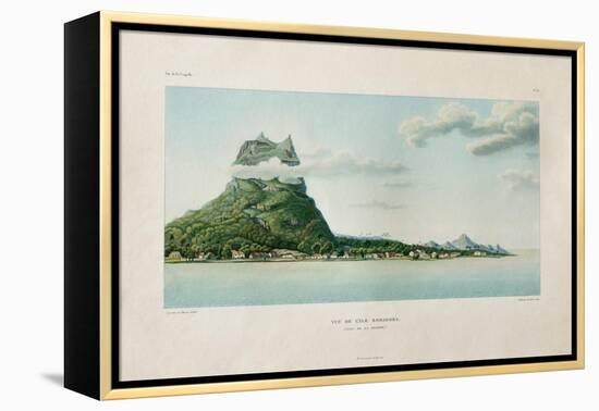 View of the Island of Bora Bora-Ambroise Tardieu-Framed Premier Image Canvas