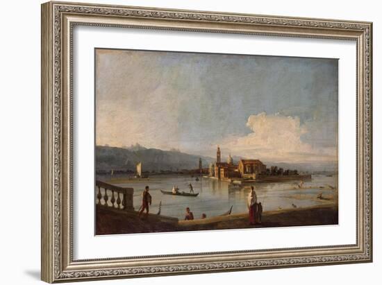 View of the Isles of San Michele, San Cristoforo and Murano, from the Fondamenta Nuove, C.1725-28-Canaletto-Framed Giclee Print