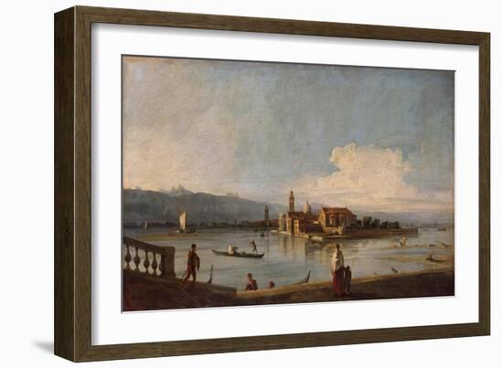 View of the Isles of San Michele, San Cristoforo and Murano, from the Fondamenta Nuove, C.1725-28-Canaletto-Framed Giclee Print