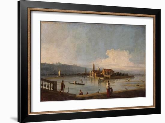 View of the Isles of San Michele, San Cristoforo and Murano, from the Fondamenta Nuove, C.1725-28-Canaletto-Framed Giclee Print