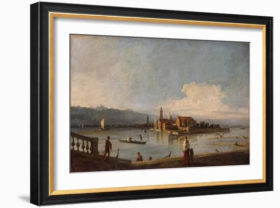 View of the Isles of San Michele, San Cristoforo and Murano, from the Fondamenta Nuove, C.1725-28-Canaletto-Framed Giclee Print