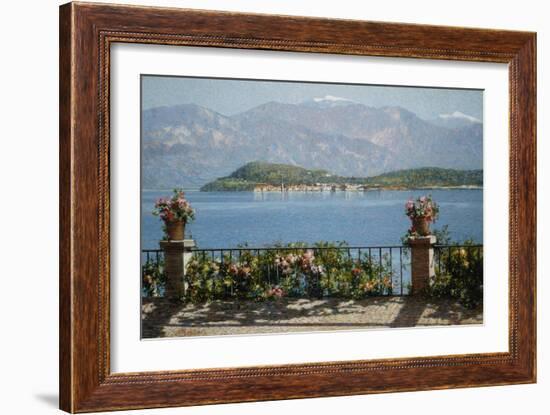 View of the Isola Bella, Italy-Angelo Morbelli-Framed Giclee Print