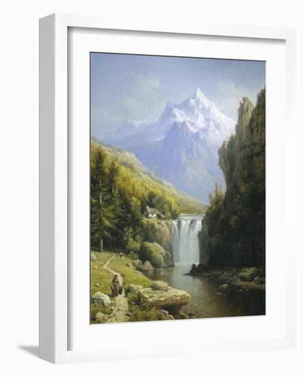 View of the Johannisberg, Austria-Charles Kuwasseg-Framed Giclee Print