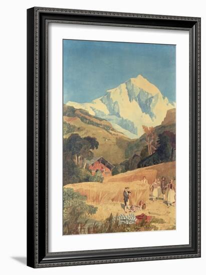 View of the Jungfrau-Horn, 1809-John Sell Cotman-Framed Giclee Print