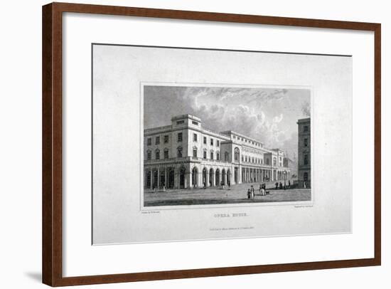 View of the King's Theatre, Haymarket, London, 1837-Charles Heath-Framed Giclee Print