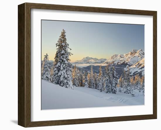 View of the Kollmannsegg in the Direction of Steinernes Meer, Salzburg, Austria-Rainer Mirau-Framed Photographic Print