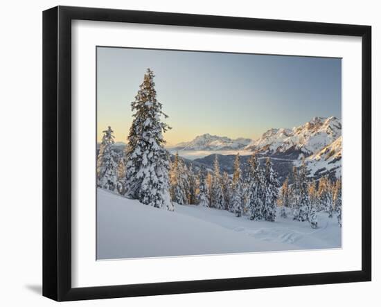 View of the Kollmannsegg in the Direction of Steinernes Meer, Salzburg, Austria-Rainer Mirau-Framed Photographic Print