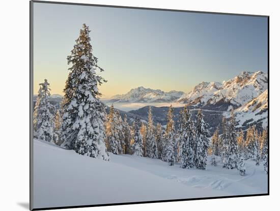 View of the Kollmannsegg in the Direction of Steinernes Meer, Salzburg, Austria-Rainer Mirau-Mounted Photographic Print