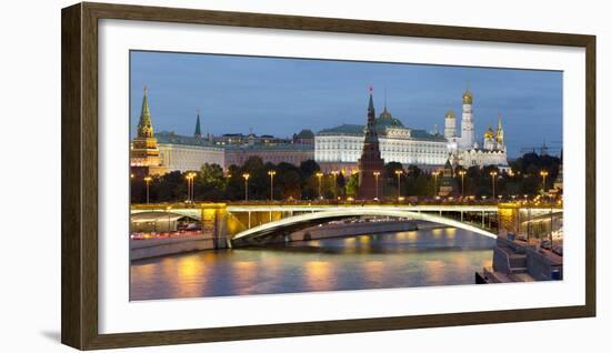 View of the Kremlin on the banks of the Moscow River, Moscow, Russia, Europe-Miles Ertman-Framed Photographic Print