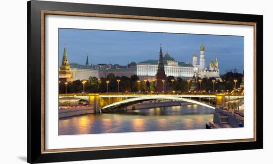 View of the Kremlin on the banks of the Moscow River, Moscow, Russia, Europe-Miles Ertman-Framed Photographic Print