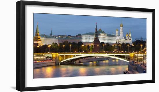 View of the Kremlin on the banks of the Moscow River, Moscow, Russia, Europe-Miles Ertman-Framed Photographic Print