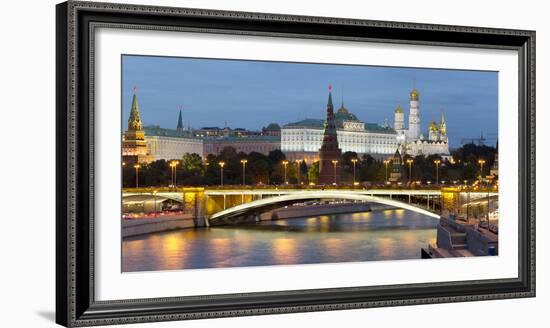 View of the Kremlin on the banks of the Moscow River, Moscow, Russia, Europe-Miles Ertman-Framed Photographic Print