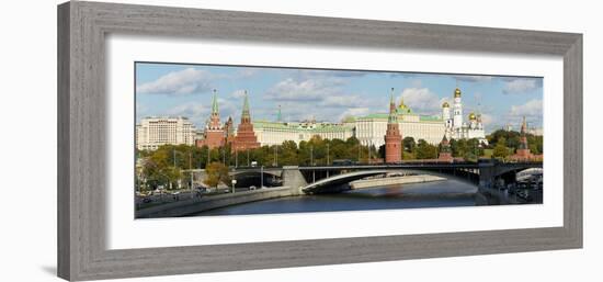 View of the Kremlin on the banks of the Moscow River, Moscow, Russia, Europe-Miles Ertman-Framed Photographic Print