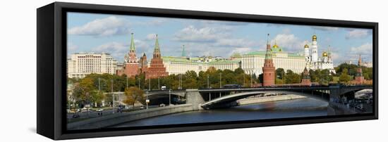 View of the Kremlin on the banks of the Moscow River, Moscow, Russia, Europe-Miles Ertman-Framed Premier Image Canvas