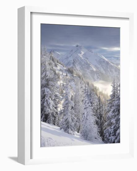 View of the Kreuzkogel to the Laderdinger Gamskarspitz, Salzburg, Austria-Rainer Mirau-Framed Photographic Print