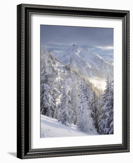 View of the Kreuzkogel to the Laderdinger Gamskarspitz, Salzburg, Austria-Rainer Mirau-Framed Photographic Print