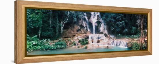 View of the Kuang Si Falls, Luang Prabang, Laos-null-Framed Premier Image Canvas