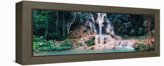 View of the Kuang Si Falls, Luang Prabang, Laos-null-Framed Premier Image Canvas