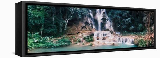 View of the Kuang Si Falls, Luang Prabang, Laos-null-Framed Premier Image Canvas