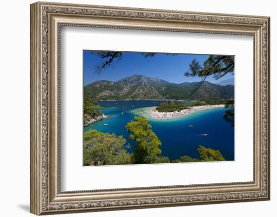 View of the Lagoon of Oludeniz near Fethiye, Mugla Province, Lycia, Turkey-null-Framed Art Print