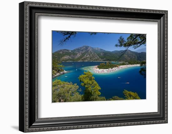 View of the Lagoon of Oludeniz near Fethiye, Mugla Province, Lycia, Turkey-null-Framed Art Print