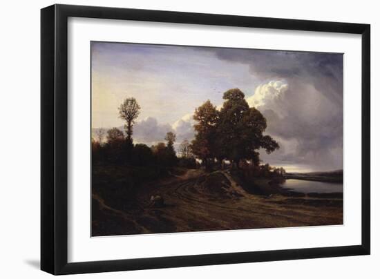 View of the Lake at Ville-D'Avery, 1833-Nicolas Louis Cabat-Framed Giclee Print